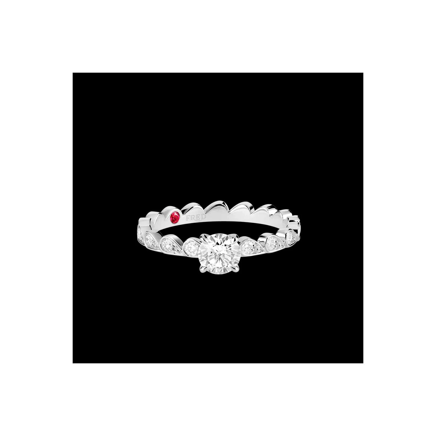 商品Fred|包邮包税【预售7天发货】 FRED 24春夏 女士 戒指 Pretty Woman iconic engagement ring 4B0978,价格¥64954,第1张图片