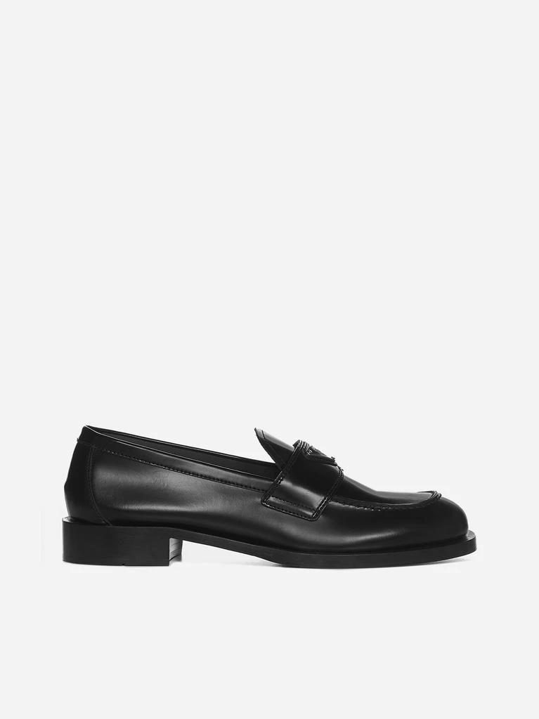 商品Prada|Logo-plaque leather loafers,价格¥6655,第1张图片