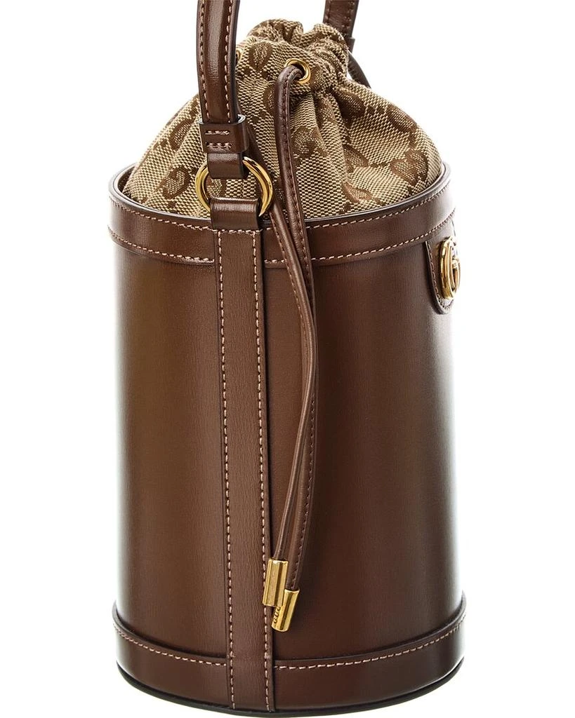 商品Gucci|Gucci Ophidia Mini Leather Bucket Bag,价格¥10435,第3张图片详细描述