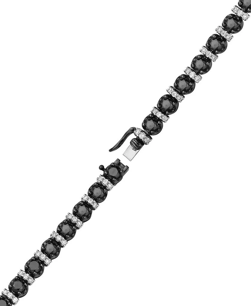 商品Macy's|Black & White Diamond Tennis Bracelet (10 ct. tw) in Sterling Silver & Black Rhodium-Plate,价格¥11522,第4张图片详细描述