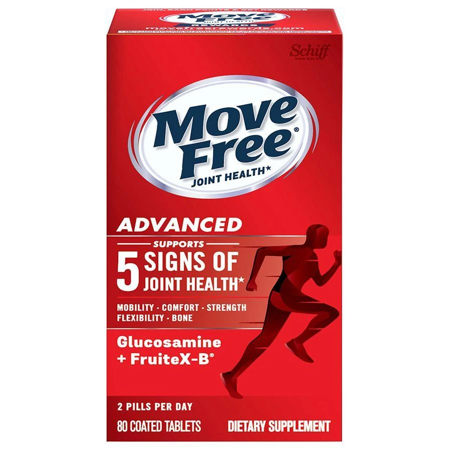 商品Move Free|【日常养护】氨糖软骨素含钙片 成人中老年护关节 经典红标  80粒,价格¥226,第1张图片