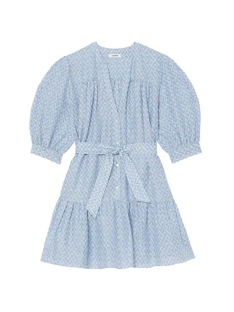 商品Sandro|Emilion Printed Silk-Blend Dress,价格¥2318,第1张图片