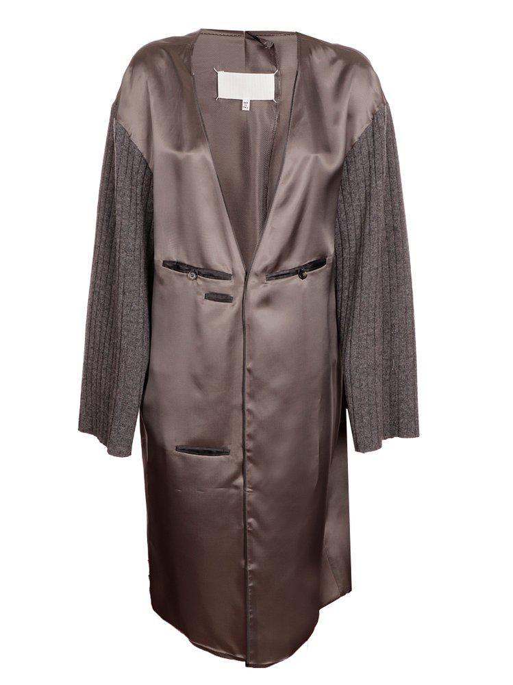 商品MAISON MARGIELA|Maison Margiela Satin Contrasting-Sleeved Dress,价格¥3850-¥4815,第1张图片