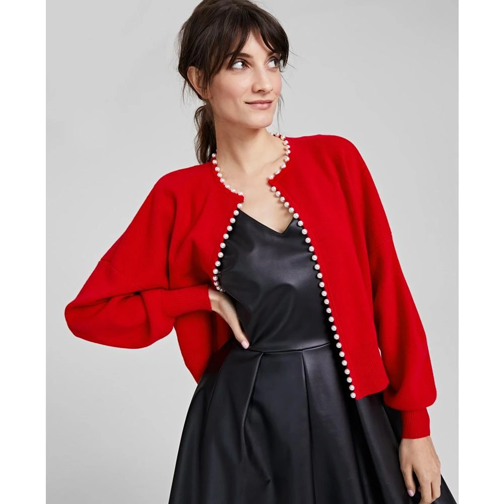 商品Charter Club|Women's Pearl Cashmere Cardigan, Created for Macy's,价格¥268,第3张图片详细描述