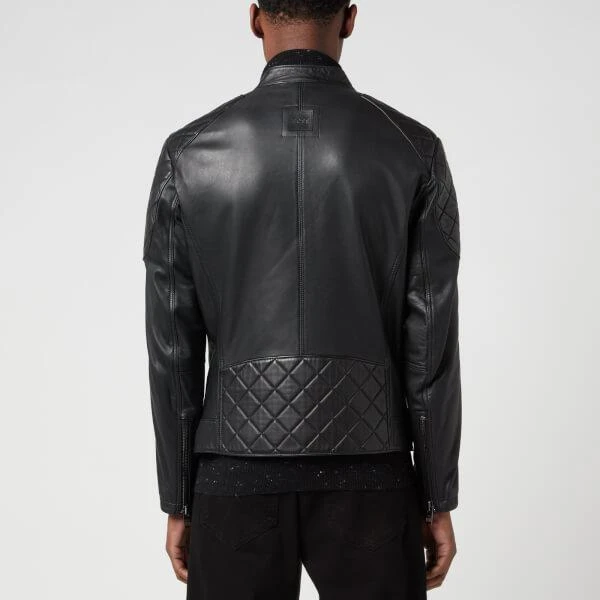 BOSS Casual Men's Jador Leather Jacket - Black 商品