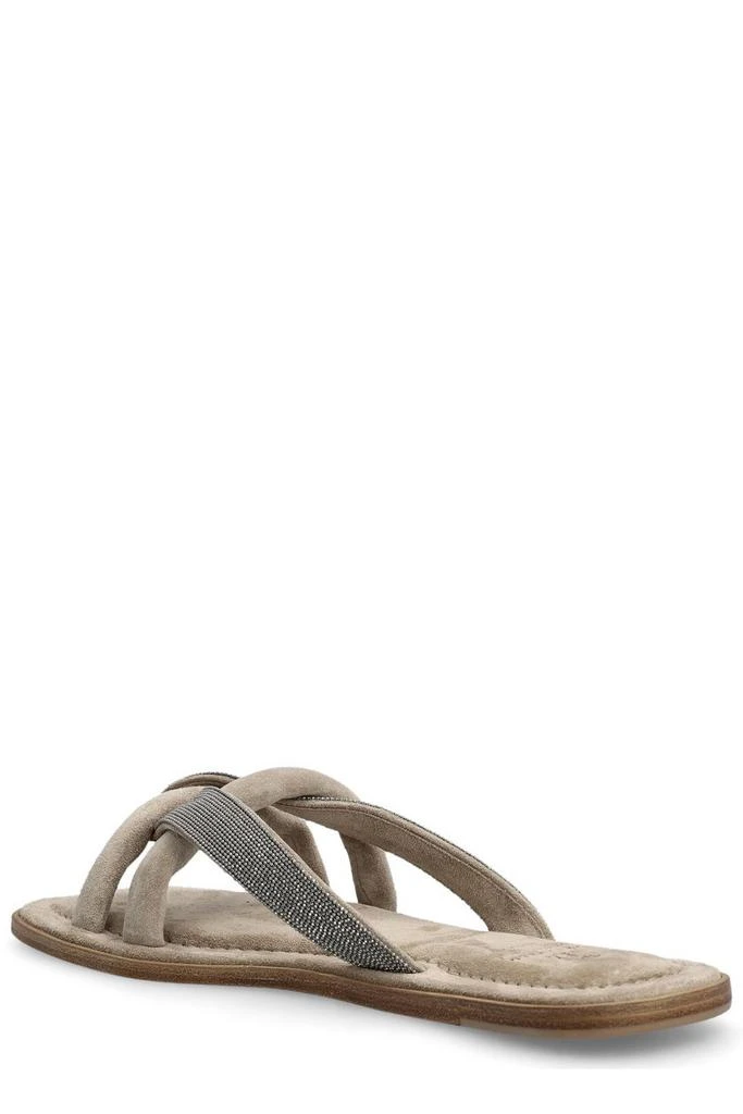 商品Brunello Cucinelli|Brunello Cucinelli Strap Embellished Sandals,价格¥5829,第3张图片详细描述