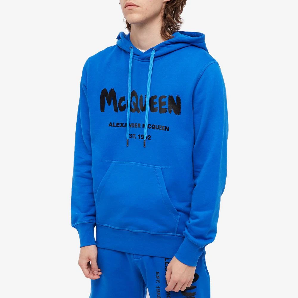 商品Alexander McQueen|Alexander McQueen Graffitti Logo Popover Hoody,价格¥2476,第2张图片详细描述