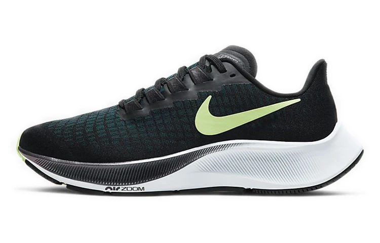 商品[国内直发] NIKE|Pegasus 37 Zoom 飞马37 专业舒适 织物减震防滑 低帮 马拉松跑步鞋 女款 黑绿,价格¥661,第1张图片