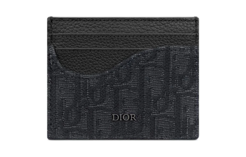 商品[国内直发] Dior|迪奥 老花满印品牌Logo标志 粒面牛皮革 卡包 男款 黑色,价格¥3982,第1张图片