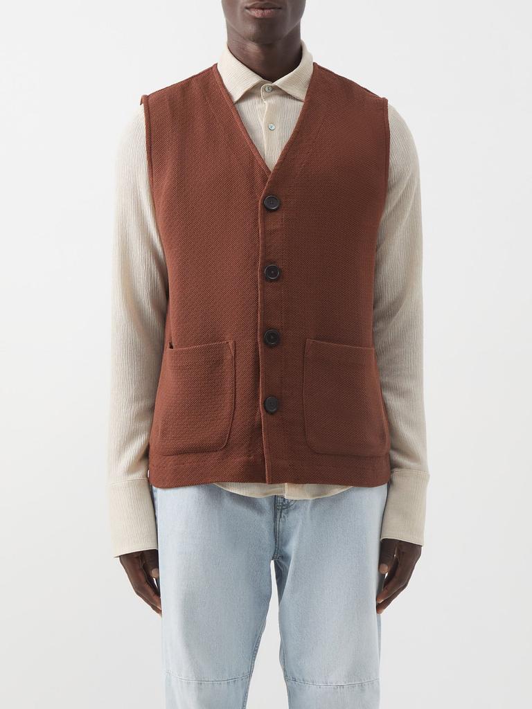 Knitted cardigan sweater vest商品第1张图片规格展示