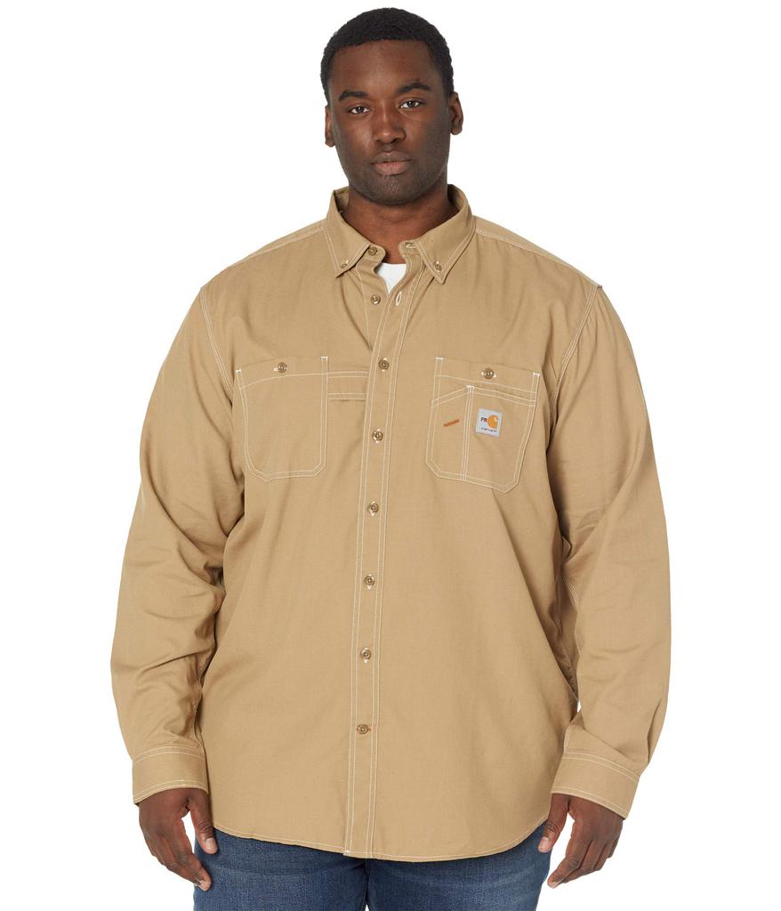 Big & Tall Flame-Resistant Force Original Fit Lightweight Long Sleeve Button Front Shirt商品第1张图片规格展示