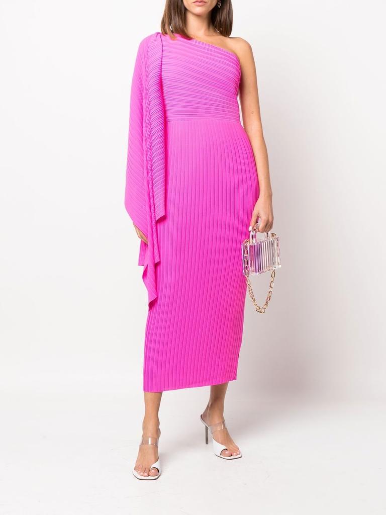 SOLACE LONDON LENNA ONE-SHOULDER MIDI DRESS - Dresses