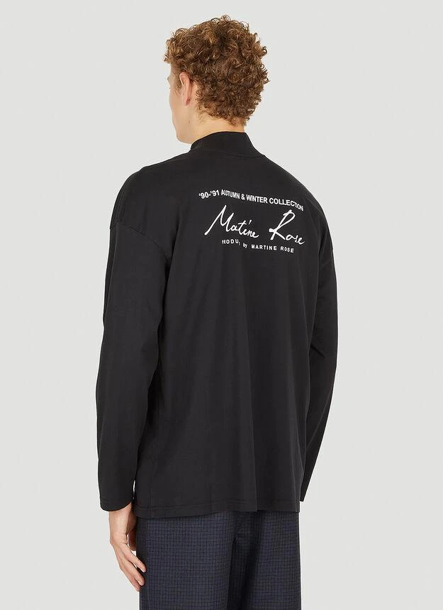 商品Martine Rose|Logo Print Long Sleeve T-Shirt in Black,价格¥1071,第4张图片详细描述