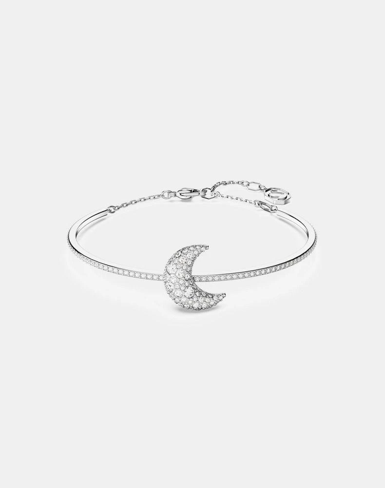 商品Swarovski|Swarovski luna moon bangle in silver rhodium plated,价格¥1382,第1张图片