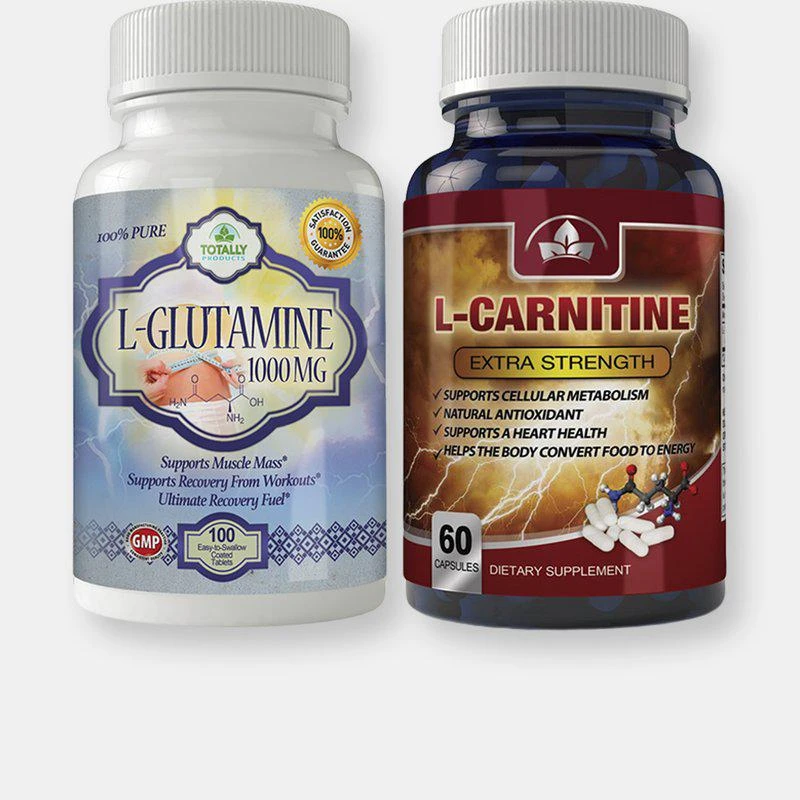 商品Totally Products|L-Glutamine and L-Carnitine Extra Strength Combo Pack,价格¥179,第1张图片