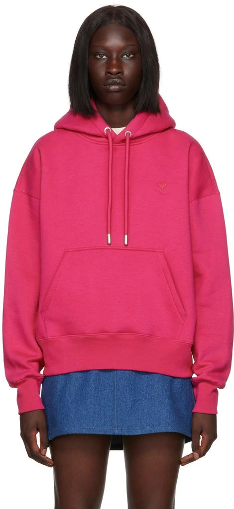 商品AMI|Pink Ami de Cœur Hoodie,价格¥1145,第1张图片