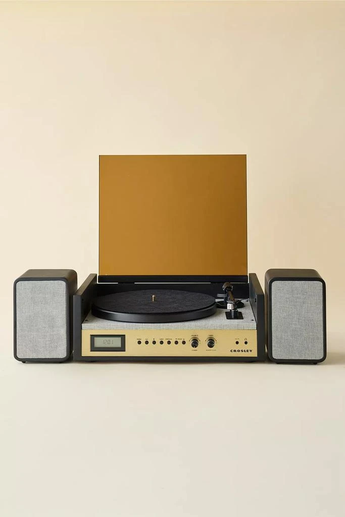 商品Crosley|Crosley Coda Record Player & Speaker Shelf System,价格¥1982,第2张图片详细描述
