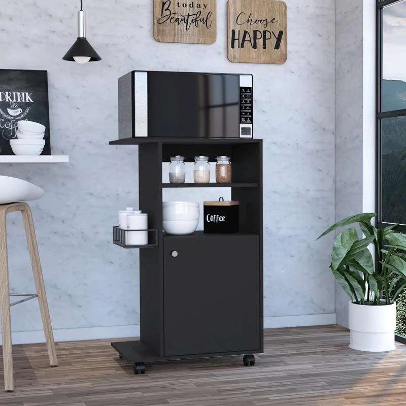 商品FM Furniture|Columba Kitchen Cart, Single Door Cabinet, Four Caster,价格¥678,第1张图片