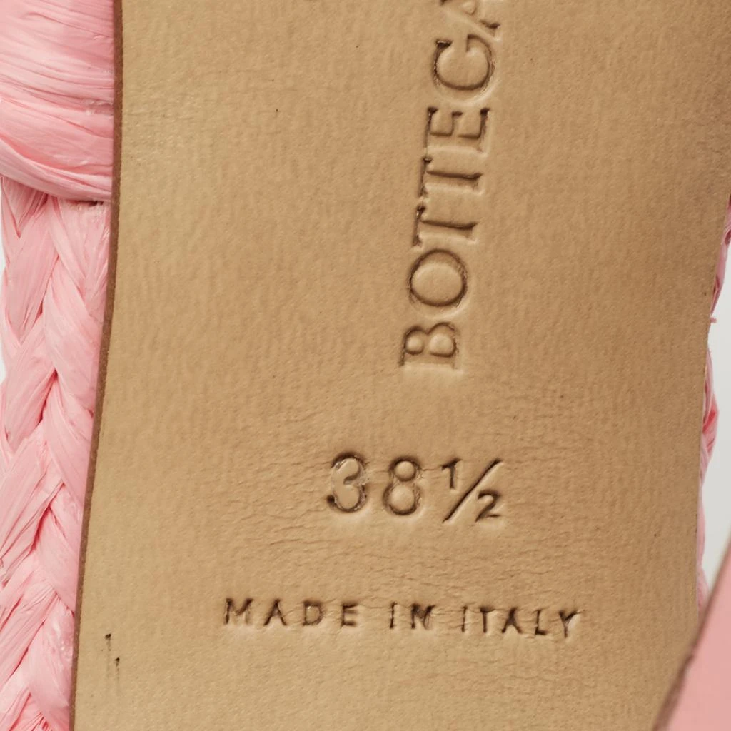 Bottega Veneta Pink Woven Raffia Slide Sandals Size 38.5 商品