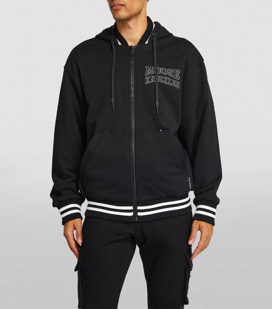 商品Moose Knuckles|Logo Zip-Up Hoodie,价格¥1698,第3张图片详细描述