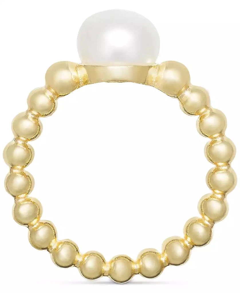 商品Macy's|Cultured Freshwater Pearl (8 1/4 x 8 1/2 mm) Beaded Ring in 14k Gold-Plated Sterling Silver,价格¥328,第3张图片详细描述