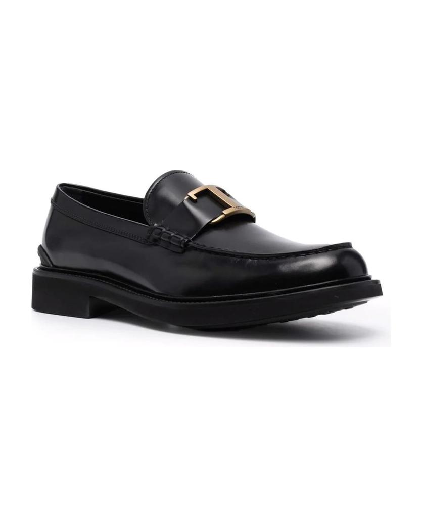 Loafers In Black Semi-shiny Leather商品第2张图片规格展示
