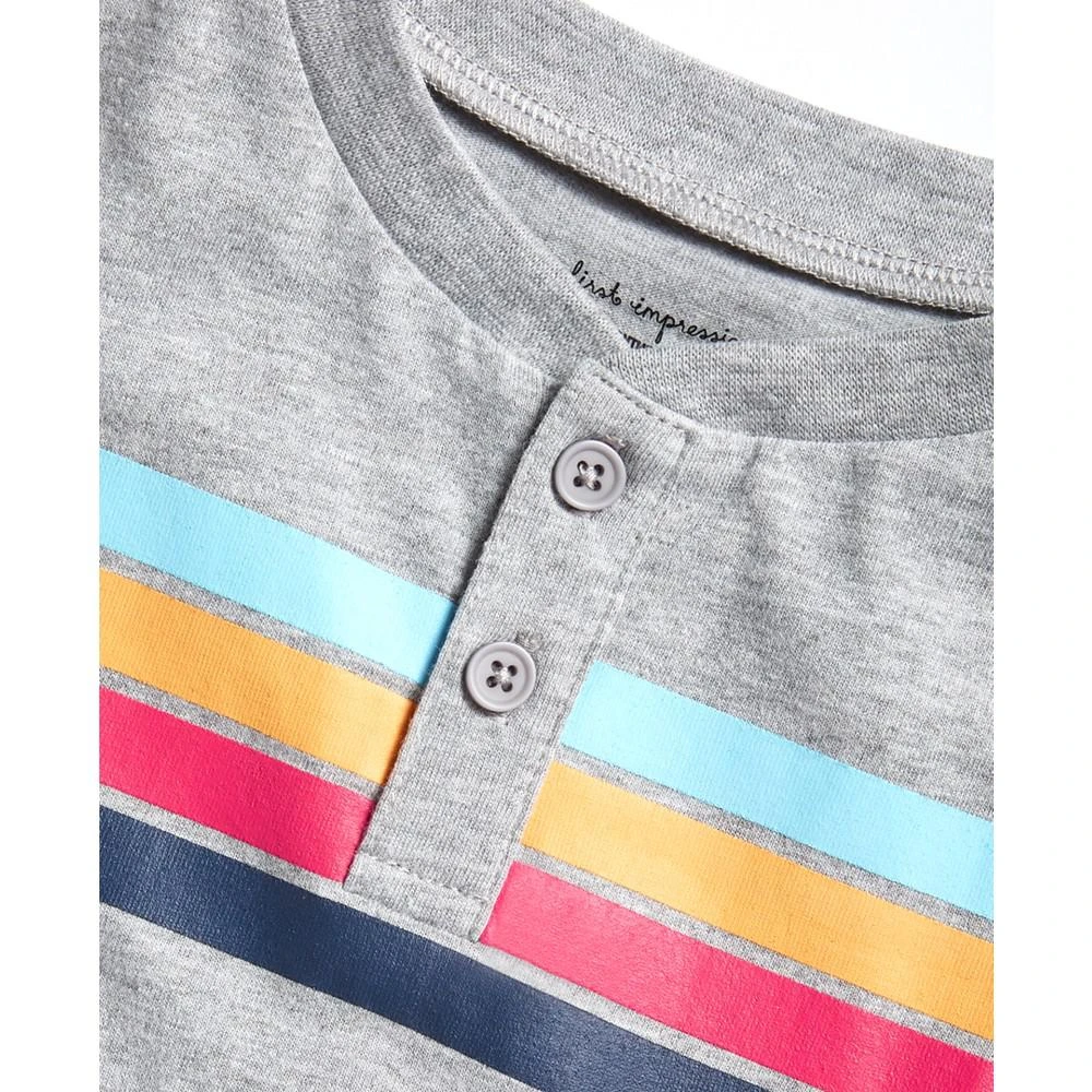 商品First Impressions|Baby Boys Striped Henley T-Shirt, Created for Macy's,价格¥30,第3张图片详细描述