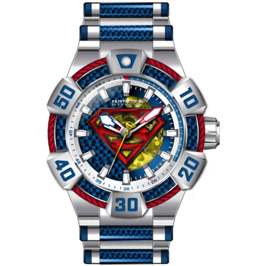 商品Invicta|Invicta DC Comics Superman Automatic Blue Dial Mens Watch 41000,价格¥1262,第1张图片