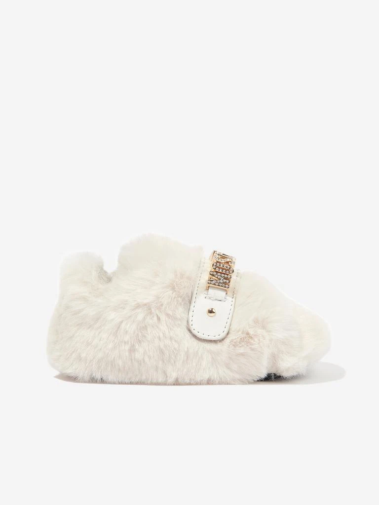 商品Moschino|Baby Girls Furry Slippers in Ivory,价格¥774,第1张图片