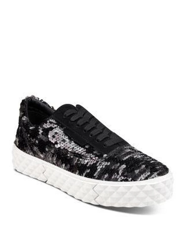 商品Kendall + Kylie|KENDALL and KYLIE Women's Reign Sequin Platform Lace Up Sneakers ,价格¥600,第1张图片