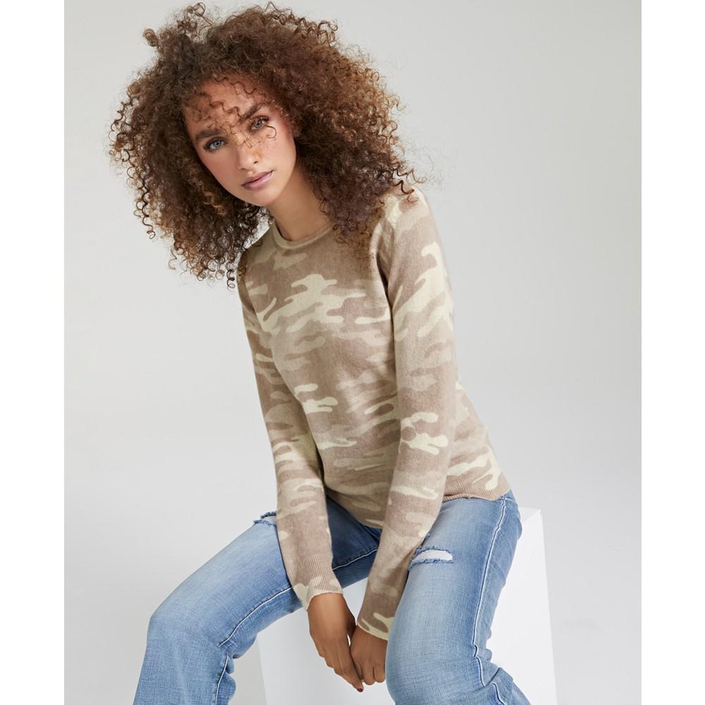 Women's 100% Cashmere Camo Sweater, Created for Macy's商品第1张图片规格展示