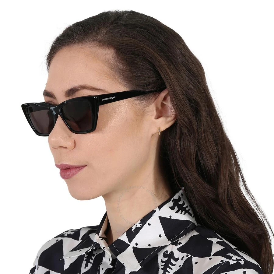 商品Yves Saint Laurent|Grey Cat Eye Ladies Sunglasses SL 276 MICA 001 53,��价格¥1489,第2张图片详细描述