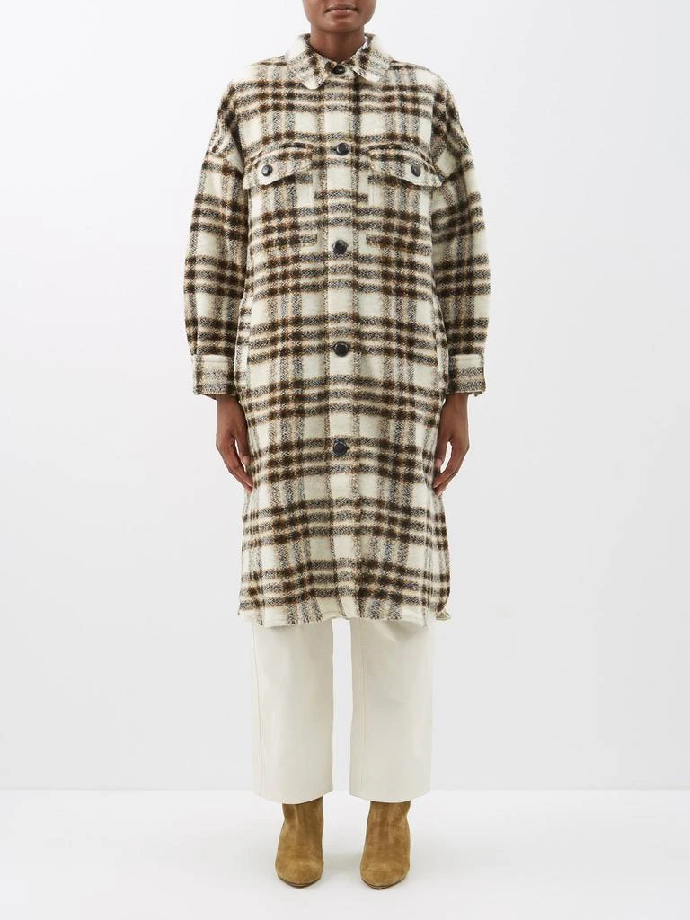 商品Isabel Marant Étoile|Fontizi checked wool-blend coat,价格¥2505,第1张图片