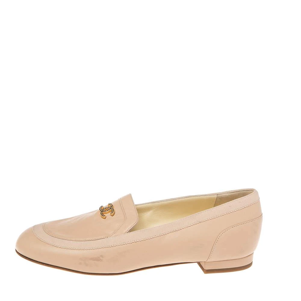 商品[二手商品] Chanel|Chanel Beige Leather CC Loafer Size 36,价格¥3116,第2张图片详细描述