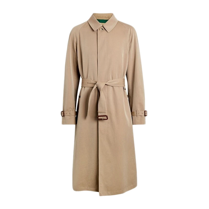 商品[国内直发] Burberry|Burberry 博柏利 男士卡其色长款风衣 8001228,价格¥9458,第1张图片