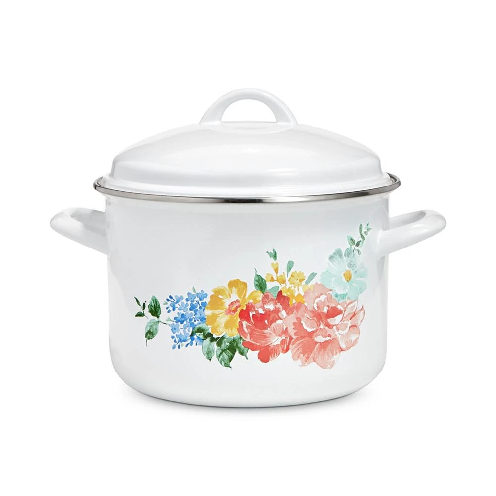 商品Martha Stewart|Garden Party 6-Qt. Enamel on Steel Floral Dutch Oven, Created for Macy's,价格¥150,第1张图片