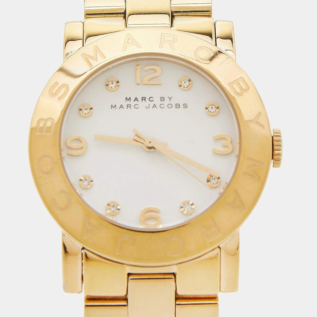 商品[二手商品] Marc Jacobs|Marc by Marc Jacobs White Yellow Gold Plated Stainless Steel Amy MBM3056 Women's Wristwatch 36 mm,价格¥804,第3张图片详细描述