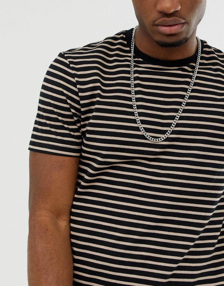 商品ASOS|ASOS DESIGN long curb chain necklace in silver tone,价格¥86,第3张图片详细描述