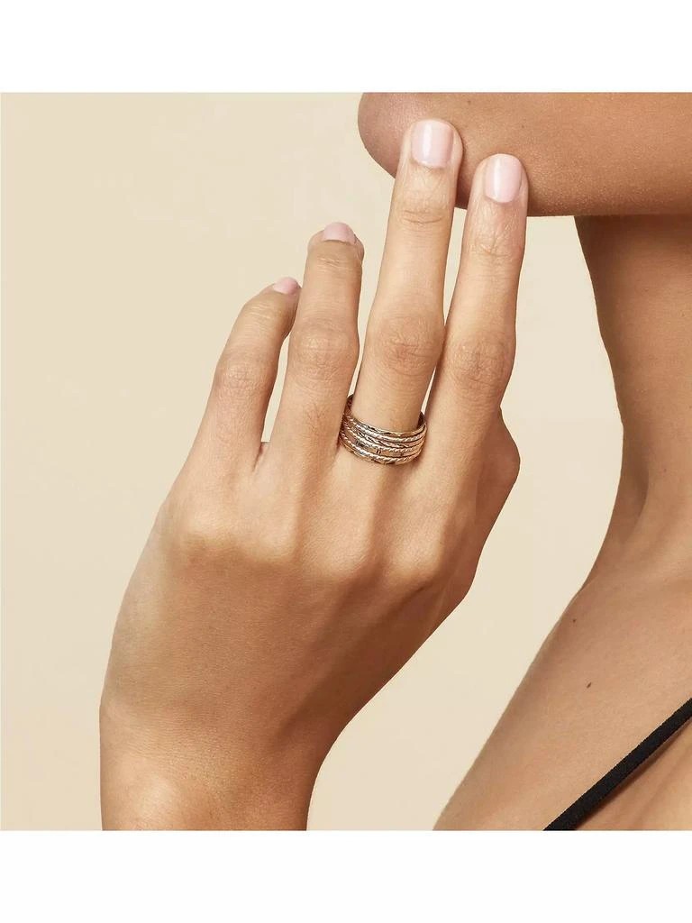 商品Oradina|14K Tricolor Gold Power Stack Ring,价格¥4013,第2张图片详细描述