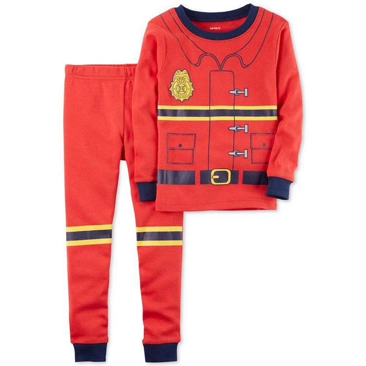 商品Carter's|2-Pc. Fireman Cotton Pajama Set, Toddler Boys (2T-5T),价格¥75,第1张图片