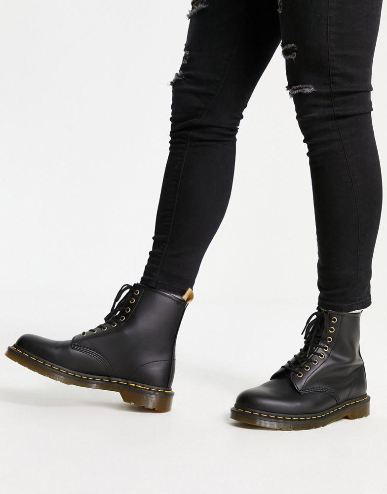 Dr Martens vegan 1460 8-eye boots in black商品第4张图片规格展示