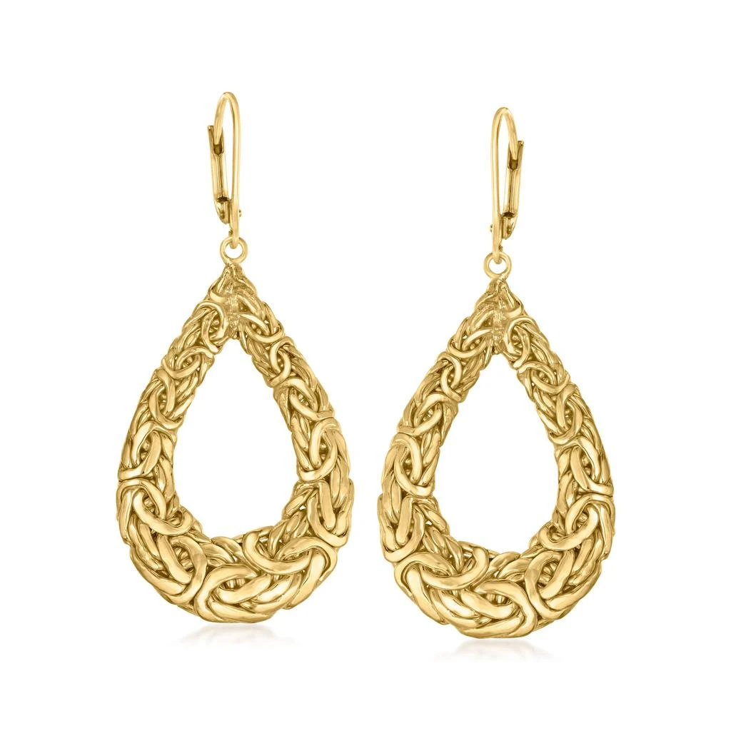 商品Ross-Simons|Ross-Simons 18kt Gold Over Sterling Byzantine Open-Space Teardrop Earrings,价格¥783,第1张图片