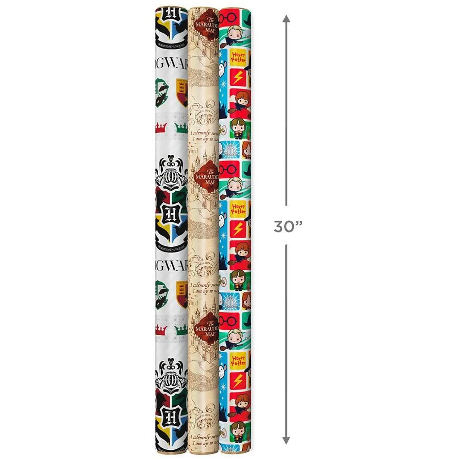 商品Hallmark|Harry Potter Wrapping Paper, Marauder's Map and Hogwarts Crest,价格¥127,第5张图片详细描述
