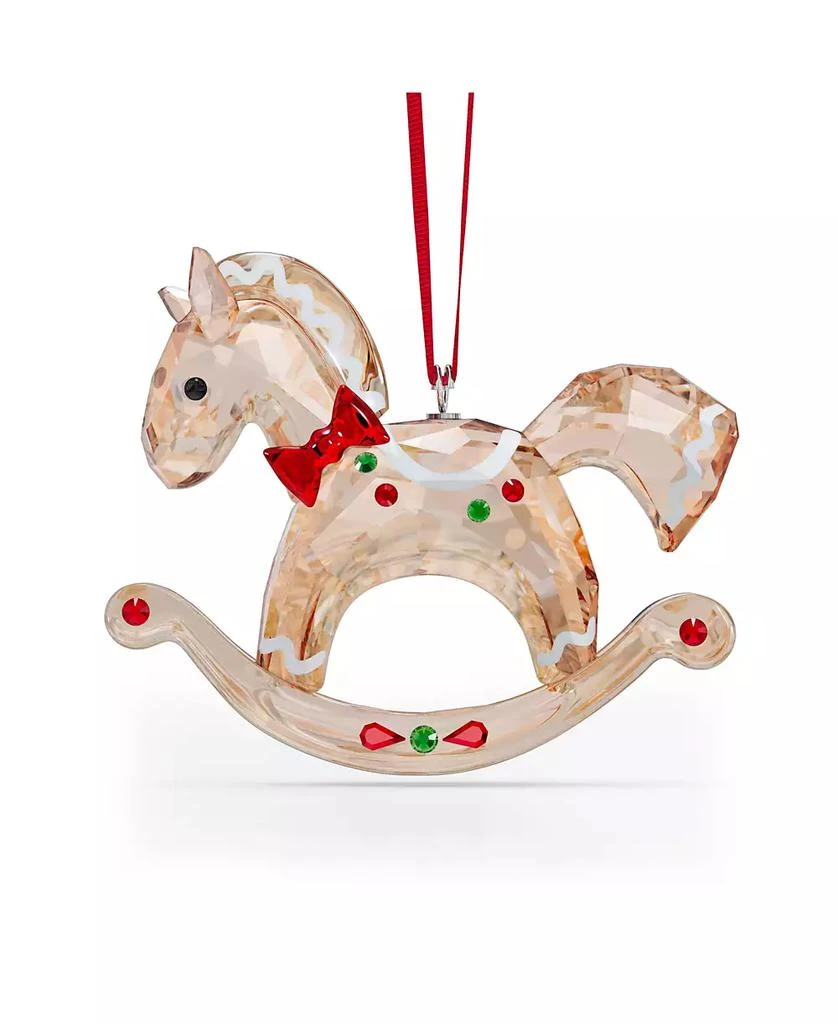 商品Swarovski|Holiday Cheers Gingerbread Rocking Horse Ornament,价格¥310,第1张图片