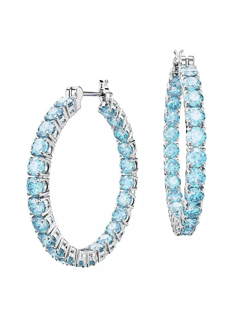 商品Swarovski|Matrix Rhodium-Plated & Crystal Inside-Out Hoop Earrings,价格¥941,第3张图片详细描述