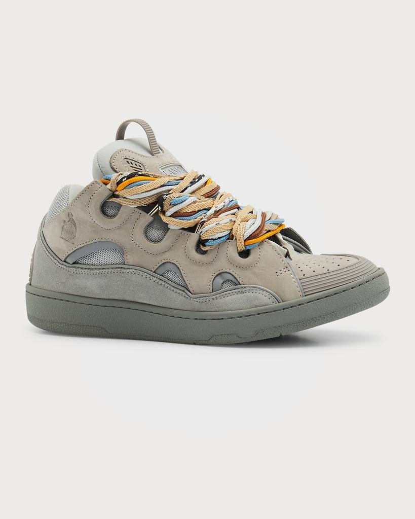 商品Lanvin|Men's Multi-Lace Low-Top Curb Sneakers,价格¥8472,第4张图片详细描述