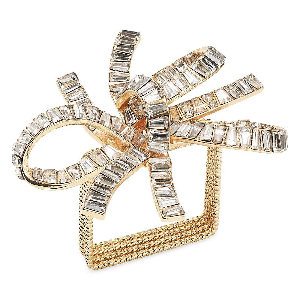 商品Kim Seybert|Jeweled Bow Napkin Ring in Gold & Crystal, Set of 4 in a Gift Box,价格¥1042,第1张图片