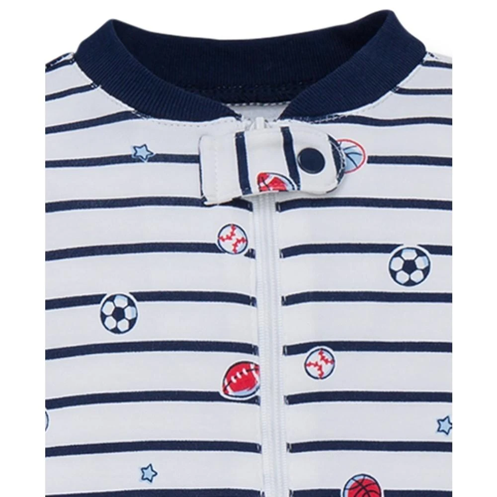 商品Little Me|Baby Boys Sports Footed Coverall and Hat, 2 Piece Set,价格¥96,第4张图片详细描述