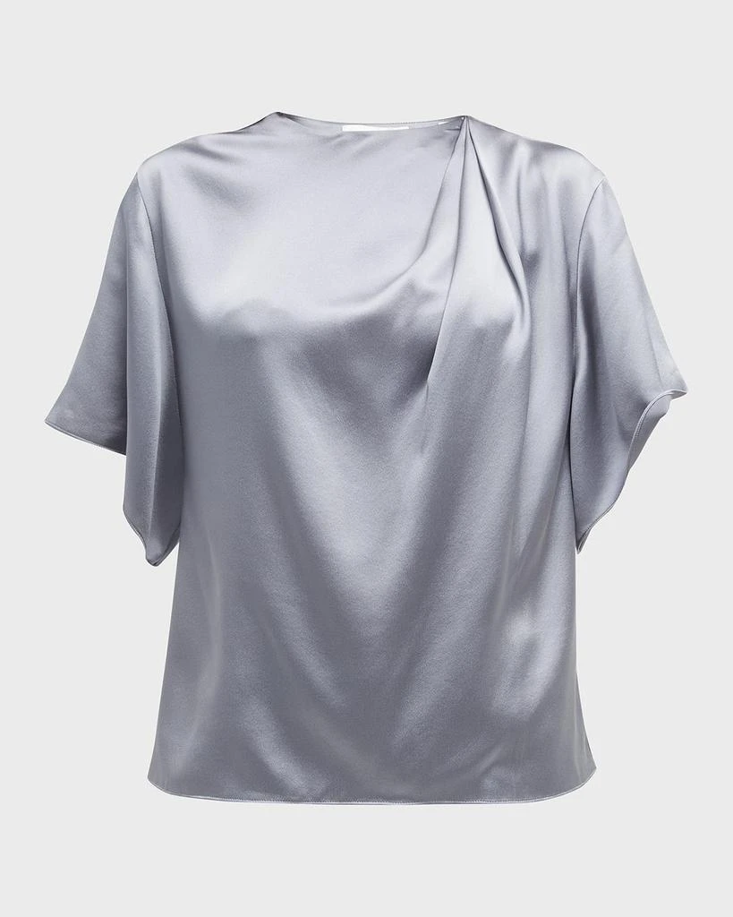 商品Vince|Flutter-Sleeve Draped Silk Blouse,价格¥850,第2张图片详细描述