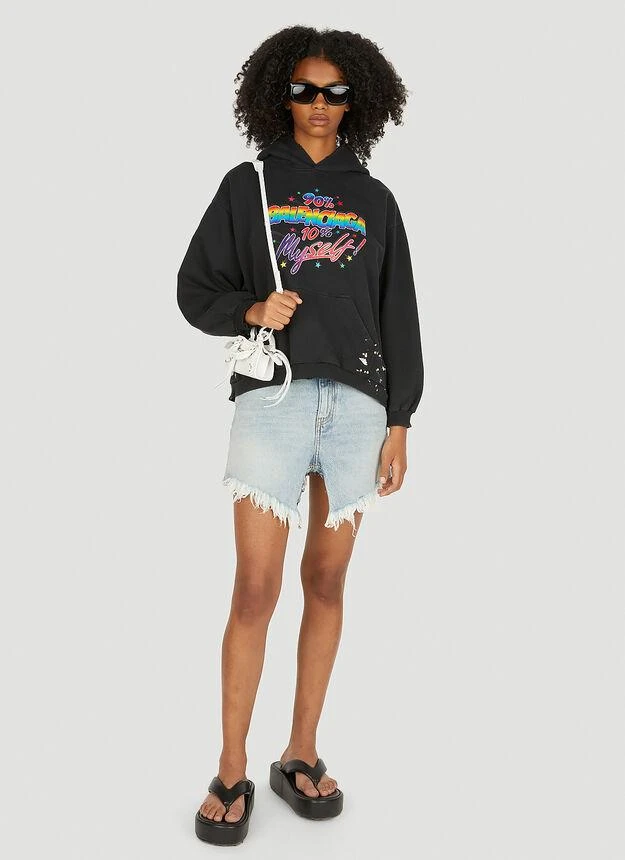 商品Balenciaga|Logo Print Small Fit Hooded Sweatshirt in Black,价格¥3328,第2张图片详细描述